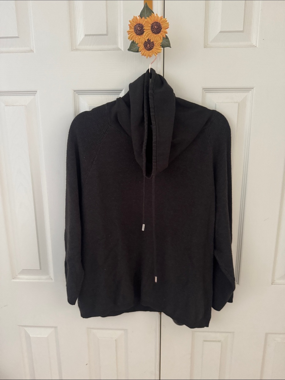 Workshop Republic Clothing Black Crewneck Hooded Sweater